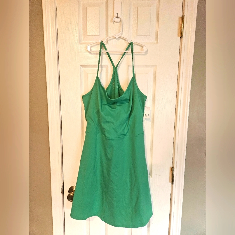 Kelly Green Athletic Dress w/ Built in shorts